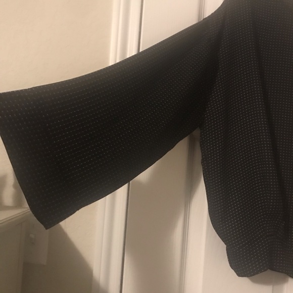 Black and white polka dot sheer blouse - Picture 4 of 5